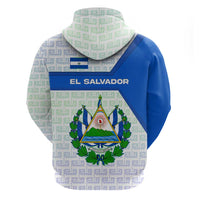 El Salvador National Symbol Zip Hoodie with Torogoz Bird and Flag Map Design - Wonder Print Shop
