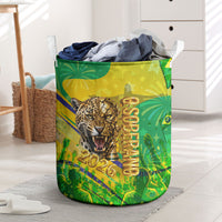 Brazil Football Champions 2026 Laundry Basket Sovereign Jaguar Golden Trophy 3D Graphic Design