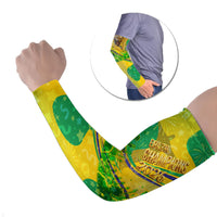 Brazil Football Champions 2026 Arm Sleeves Sovereign Jaguar Golden Trophy 3D Graphic Design
