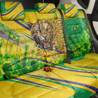 Brazil Football Champions 2026 Back Car Seat Cover Sovereign Jaguar Golden Trophy 3D Graphic Design