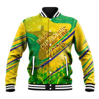 Brazil Football Champions 2026 Baseball Jacket Sovereign Jaguar Golden Trophy 3D Graphic Design