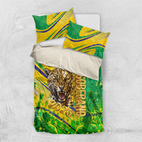 Brazil Football Champions 2026 Bedding Set Sovereign Jaguar Golden Trophy 3D Graphic Design