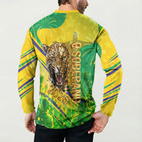 Brazil Football Champions 2026 Button Sweatshirt Sovereign Jaguar Golden Trophy 3D Graphic Design