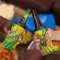 Brazil Football Champions 2026 4 in 1 Can Cooler Tumbler Sovereign Jaguar Golden Trophy 3D Graphic Design