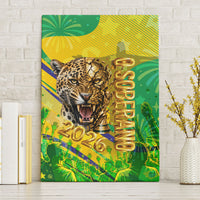 Brazil Football Champions 2026 Canvas Wall Art Sovereign Jaguar Golden Trophy 3D Graphic Design