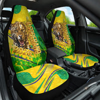 Brazil Football Champions 2026 Car Seat Cover Sovereign Jaguar Golden Trophy 3D Graphic Design