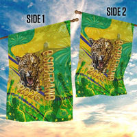 Brazil Football Champions 2026 Garden Flag Sovereign Jaguar Golden Trophy 3D Graphic Design