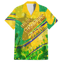 Brazil Football Champions 2026 Hawaiian Shirt Sovereign Jaguar Golden Trophy 3D Graphic Design