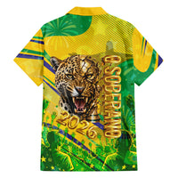 Brazil Football Champions 2026 Hawaiian Shirt Sovereign Jaguar Golden Trophy 3D Graphic Design