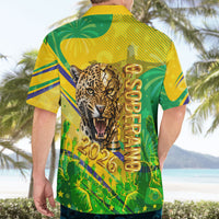 Brazil Football Champions 2026 Hawaiian Shirt Sovereign Jaguar Golden Trophy 3D Graphic Design