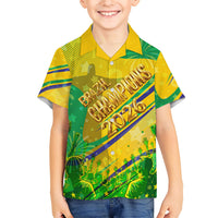 Brazil Football Champions 2026 Hawaiian Shirt Sovereign Jaguar Golden Trophy 3D Graphic Design