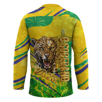 Brazil Football Champions 2026 Hockey Jersey Sovereign Jaguar Golden Trophy 3D Graphic Design
