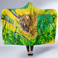 Brazil Football Champions 2026 Hooded Blanket Sovereign Jaguar Golden Trophy 3D Graphic Design