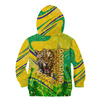 Brazil Football Champions 2026 Kid Hoodie Sovereign Jaguar Golden Trophy 3D Graphic Design