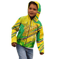 Brazil Football Champions 2026 Kid Hoodie Sovereign Jaguar Golden Trophy 3D Graphic Design