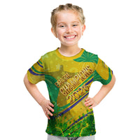 Brazil Football Champions 2026 Kid T Shirt Sovereign Jaguar Golden Trophy 3D Graphic Design