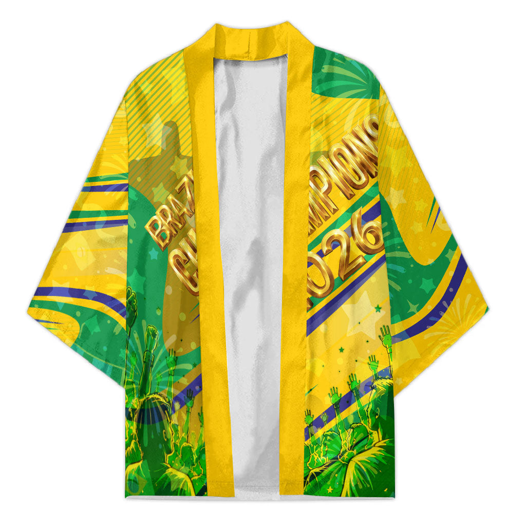Brazil Football Champions 2026 Kimono Sovereign Jaguar Golden Trophy 3D Graphic Design