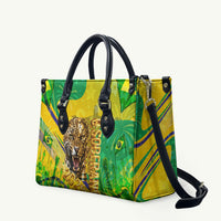 Brazil Football Champions 2026 Leather Bag Sovereign Jaguar Golden Trophy 3D Graphic Design