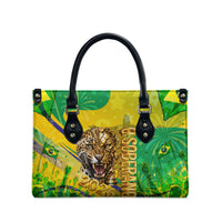 Brazil Football Champions 2026 Leather Bag Sovereign Jaguar Golden Trophy 3D Graphic Design