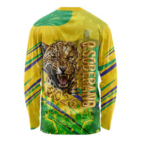Brazil Football Champions 2026 Long Sleeve Shirt Sovereign Jaguar Golden Trophy 3D Graphic Design