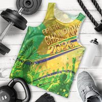 Brazil Football Champions 2026 Men Tank Top Sovereign Jaguar Golden Trophy 3D Graphic Design