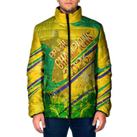 Brazil Football Champions 2026 Padded Jacket Sovereign Jaguar Golden Trophy 3D Graphic Design