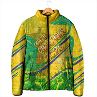 Brazil Football Champions 2026 Padded Jacket Sovereign Jaguar Golden Trophy 3D Graphic Design