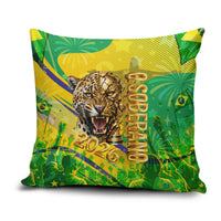 Brazil Football Champions 2026 Pillow Cover Sovereign Jaguar Golden Trophy 3D Graphic Design