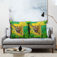 Brazil Football Champions 2026 Pillow Cover Sovereign Jaguar Golden Trophy 3D Graphic Design