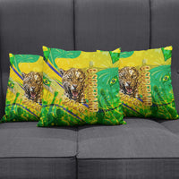 Brazil Football Champions 2026 Pillow Cover Sovereign Jaguar Golden Trophy 3D Graphic Design
