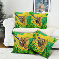 Brazil Football Champions 2026 Pillow Cover Sovereign Jaguar Golden Trophy 3D Graphic Design