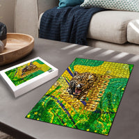 Brazil Football Champions 2026 Puzzle Sovereign Jaguar Golden Trophy 3D Graphic Design