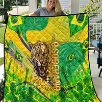 Brazil Football Champions 2026 Quilt Sovereign Jaguar Golden Trophy 3D Graphic Design