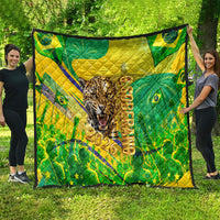 Brazil Football Champions 2026 Quilt Sovereign Jaguar Golden Trophy 3D Graphic Design
