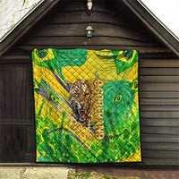Brazil Football Champions 2026 Quilt Sovereign Jaguar Golden Trophy 3D Graphic Design