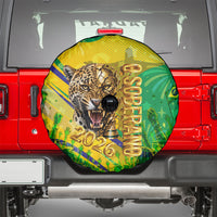 Brazil Football Champions 2026 Spare Tire Cover Sovereign Jaguar Golden Trophy 3D Graphic Design