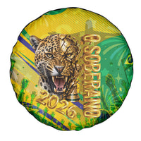 Brazil Football Champions 2026 Spare Tire Cover Sovereign Jaguar Golden Trophy 3D Graphic Design