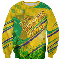 Brazil Football Champions 2026 Sweatshirt Sovereign Jaguar Golden Trophy 3D Graphic Design