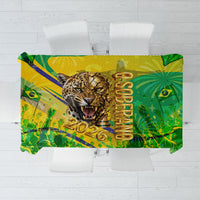 Brazil Football Champions 2026 Tablecloth Sovereign Jaguar Golden Trophy 3D Graphic Design