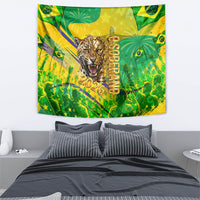 Brazil Football Champions 2026 Tapestry Sovereign Jaguar Golden Trophy 3D Graphic Design