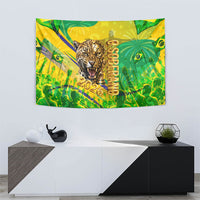 Brazil Football Champions 2026 Tapestry Sovereign Jaguar Golden Trophy 3D Graphic Design