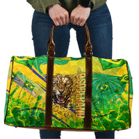 Brazil Football Champions 2026 Travel Bag Sovereign Jaguar Golden Trophy 3D Graphic Design