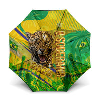 Brazil Football Champions 2026 Umbrella Sovereign Jaguar Golden Trophy 3D Graphic Design