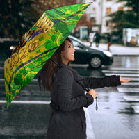 Brazil Football Champions 2026 Umbrella Sovereign Jaguar Golden Trophy 3D Graphic Design