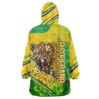 Brazil Football Champions 2026 Wearable Blanket Hoodie Sovereign Jaguar Golden Trophy 3D Graphic Design