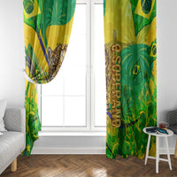 Brazil Football Champions 2026 Window Curtain Sovereign Jaguar Golden Trophy 3D Graphic Design