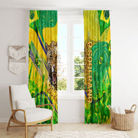 Brazil Football Champions 2026 Window Curtain Sovereign Jaguar Golden Trophy 3D Graphic Design