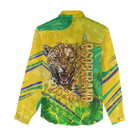 Brazil Football Champions 2026 Women Casual Shirt Sovereign Jaguar Golden Trophy 3D Graphic Design