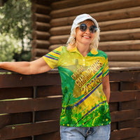 Brazil Football Champions 2026 Women Polo Shirt Sovereign Jaguar Golden Trophy 3D Graphic Design