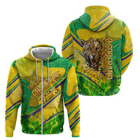 Brazil Football Champions 2026 Zip Hoodie Sovereign Jaguar Golden Trophy 3D Graphic Design